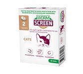 WORM SCREEN Cat (2 tablets): Cat Worming Treatment - Veterinary Licensed Dewormer for Cats and Kittens from 6 weeks old - Kills Roundworms, Hookworms and Tapeworms.