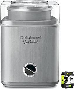 Cuisinart ICE-30BCP1 Pure Indulgence 2 Quart Frozen Yogurt-Sorbet & Ice Cream Maker Bundle with 1 YR CPS Enhanced Protection Pack