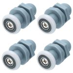 PATIKIL Shower Door Rollers 19mm/0.7", 4 Pack Bathroom Glass Door Runner Replacement Part Sliding Shower Door Wheels for Bathroom Glass Sliding Door, White-Grey