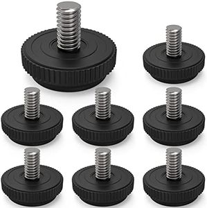 ONEHOME 8 Pack 5/16-18 Stainless Steel Adjustable Threaded Furniture Leg Leveling Feet Screw-in Glide Levelers,Screw Foot Levelers Screw On Furniture Glide Leveling Table,Chair,Furniture