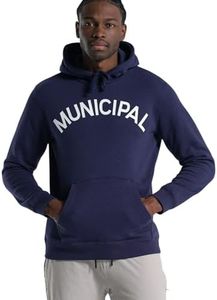 MUNICIPAL Men's M.OG-330 Hoodie, Navy/White, Medium