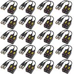 eoere 20 Pairs Passive HD BNC Video Balun Transceiver Transmitter AHD/TVI/CVI/CVBS Cable Connectors for 720P/960P/1080P/3MP/5MP/8MP CCTV Security Cameras