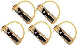 South Bend Components 1/4" RV Propane Shutoff Valve Quick Connect Adaptor for Propane Hose, Natural Gas, 100% Solid Brass Choose Quantity (5-Pack)
