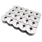 CKPSMS brand - #18034AS Aluminum Bobbins with Slot Compatible with/Replacement for Pfaff brand Grand Quilter 18", Juki brand TL-2200QVP Quilt Virtuoso Pro Longarm Quilter (20 PCS)