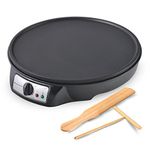 Wonderchef 63152431 Electric Dosa, Crepe, Pizza, Pancake, Roti Maker with Temperature Control, Plastic, 1000 W, Black