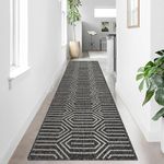 Cekene Runner Rugs for Hallway Non Slip 80x300cm kitchen Runners Machine Washable Long Low Profile Entryway Rugs Floor Carpet Runner for Stairs Kitchen Hallway Entryway Laundry Room Grey