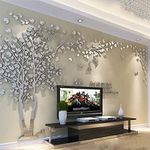 3D DIY Tree Wall Sticker Large Family Bird and Tree Wall Decal Art Mural Stickers Home Decor for Living Room Bedroom Home Decoration TV Backdrop Wall