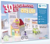 PepPlay 3D Paper Model Kit-City Life | Art&Craft Colouring DIY Kit for 6+ Years | Model Building Kit | No-Mess Educational Craft Kit | Learn 3D Shapes | STEM Toy | Birthday Gifts for Girls & Boys