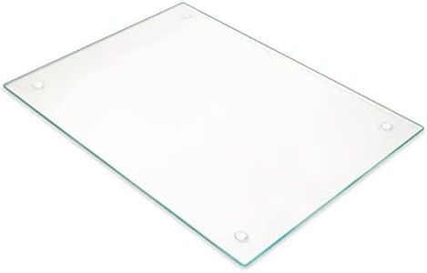 Tempered Glass Cutting Board Glass Cutting Boards for Kitchen,Clear Cutting Board for Countertop,Glass Palette for Oil Painting, Heat Resistant, Shatter Resistant (Frosted, 15.7" x 11.8")