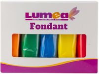 Dekozauber24 Fondant Icing Multipack, 5 Colours, 100g (3.5oz) rolling fondant per colour, for decorating cakes and cupcakes in Orange, Dark Green, Dark Blue, Yellow and Red (Essentials)