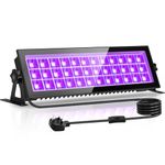 Lightasea 100W UV Black Light, Ultraviolet Floodlight Outdoor LED UV Light Bar 385-400nm IP66 Waterproof Stage Light Decoration Lighting for Fluorescent Party, Disco, Halloween, Christmas, Aquarium