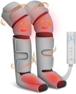 Snailax Massaggiatore per gambe a compressione, Massaggio per ginocchia e polpacci con calore, Massaggiatore per gambe con impastamento 4D per tessuti profondi, Regali, Grigio