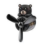 Retro Bear Pilot Airplane Car Air Freshener, Personalised Air Outlet Vent Accessories (A)