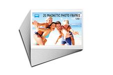 Shot2go Pack of 20 Magnetic Photo Fridge Frame Pockets Clear 4x6