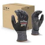 LINCONSON Ultimate Grip Construction & Mechanic Thin Work Gloves with PU Palm Coating (L (Pack of 12), Black 12 Pack)