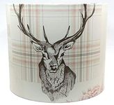 Stag Lampshade or Ceiling Light Shade Antlers Rustic Woodland Deer Hare Tartan Highland Scottish Themed Bedroom Decor Accessories