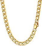 PROSTEEL Gold Plated Chain for Men Collar Choker Necklace Golden