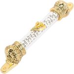 HOMSFOU Mezuzah with Scroll Jewish Mitzvah Door Mezuzah Case Metal Mezuzah Plaque Jewish Hannukah Blessing Religious Hanukkah Decoration