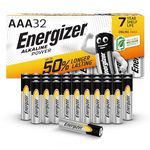 Energizer AAA Batteries, Alkaline Power, Triple A Battery Pack, 32 Pack (Packaging May Vary)