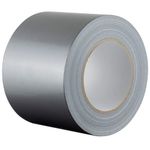 GTSE Wide Silver Duct Tape, 100mm x 50m, 4” Waterproof Strong Adhesive Gaffer Tape for Patching, Sealing, Securing Cables and Labelling, Heavy Duty Tape, One Roll