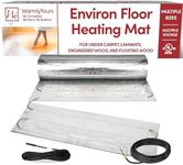 Electric Radiant Floor Heating for Carpet, Laminate and Floating Wood Floors - 120 sq.ft. Cut-and-Turn for Custom Fit – Ultra-Thin Heated Mat - WarmlyYours Environ 1.5 x 80 ft., 240V, 12 Watts/sq.ft.