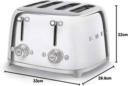 Smeg 4-Slice Toaster – Stainless Steel