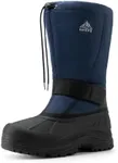 NORTIV 8 Men's Waterproof Winter Snow Boots Insulated Fur Liner Lightweight Outdoor Tall Boots,Size 11,Blue/Black,QUEBEC-M