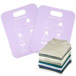Alipis 2 Pack Shirt Folding Boards, Plastic Clothes Folder for T-Shirts and Laundry Organization, Lightweight Folding Helper for Wardrobe and Travel, 12.01 x 9.96 Inches, Purple