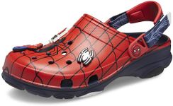 Crocs Unisex-Adult Marvel Superhero Clogs, Spiderman, Black Panther and Captain America Shoes, Navy, 12 Women/10 Men