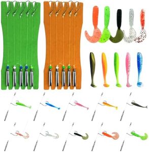 Narcissus Drop Shot Rig Kit, 10 PCS Bass Fishing Rigs for Bass & Panfish, Includes Wacky Hooks, Drop Shot Weights, and Lures