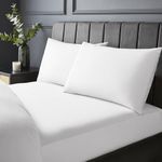 Silentnight Pure Cotton Fitted Sheet - Cool Soft Touch 200 Thread Count - Extra Deep 40cm Bed Mattress Sheet - Breathable 100% Cotton - Elasticated Corners, Machine Washable, White, King