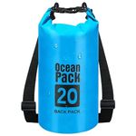 eutopic Waterproof Dry Bag,20L Roll Top Lightweight Dry Storage Bag Backpack for Hiking, Backpacking, Kayaking, Camping, Swimming, Boating