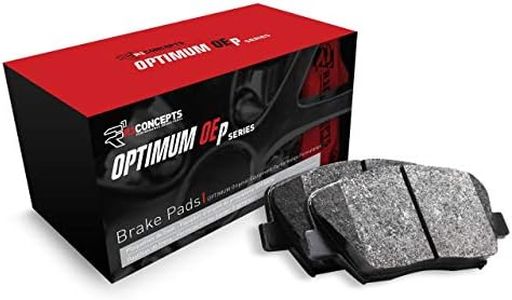 R1 Concepts Rear Optimum OEp Series Brake Pads With Rubber Steel Rubber Shims| Fits 2007-2021 Toyota Tundra, 2008-2021 Lexus LX570, 2008-2021 Toyota Land Cruiser, 2008-2022 Toyota Sequoia