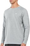 NORTHYARD Men's Sun Protection UPF 50+ Shirts Long Sleeve Running Workout Athletic Gym Shirt UV Swim Fish Rash Guard Hiking GREYHEATHER S