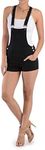 G-Style USA Women's Overall Shorts RJSO115 - Black - X-Large - T8C