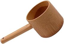 HOMSFOU bath spoon spoon shampoo wooden ladle wooden scoops sauna scoop wooden water scoop spoon bamboo water wine ladle large ladle bath salt ladle scoop Japanese-style China, 04054H018R1D2