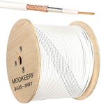 MOOKEERF RG8x Coaxial Cable 200ft,PVC White Marine Antenna Cable Mini-8,Low Loss RG 8X Cable 200 Feet,RG8x Coax Cable 50 ohm