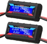 Yunsailing 2 Pcs 200A High Precision Watt Meter Power Analyzer Battery Consumption Performance Monitor Amp Meter Monitor with Backlight Digital LCD Screen for RC Solar Voltage Current Power (60V)