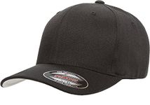 Flex fit Men's Wool Blend Hat, Black, Large-X-Large