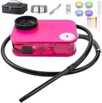 QiQiCi Hookah Box – Portable Hookah Set for Travel, Complete Shisha Kit with LED Lights & Bag, Perfect for Any Adventure（Pink）