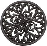 Sumnacon Cast Iron Trivet Decorative Round Trivet Mat Hot Pot Holder Pads with Vintage Pattern