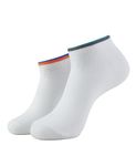 Jockey 7052 Men's Compact Cotton Stretch Low Show Socks with Stay Fresh Treatment_White_FREE SIZE