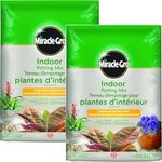 Miracle-Gro Indoor Potting Mix 8.8L, 2-Pack | Gnat-Free Formula with Coir & Perlite | Feeds 6 Months for Houseplants & Containers