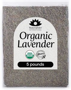 Waterglider International Dried Organic Lavender Flowers (5 lb Box), Bulk Lavender Buds