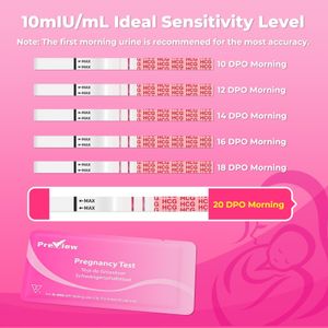 Preview Pregnancy Test Strips, 25-Pack – Early Detection