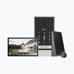 EZVIZ Battery Video Door Intercom with Solar Panel, 2K Intercom with Camera, 7 Inch Colour Touch Screen and 2-Way Audio, Dual Band, Door Intercom Supports Password, Halow Connection, EP7