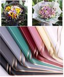 Xshelley(24pcs) 8-color flower shop bouquet, DIY crafts, gift packaging or gift box packaging, waterproof flower wrapping paper 58 * 58cm