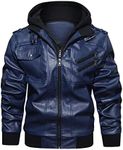 HOOD CREW Men’s PU Faux Leather Mot