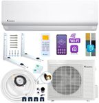 Klimaire Do-it-Yourself 12,000 BTU 19 SEER2 Mini Split Heat Pump Air Conditioner w/ 25-ft Pre-Charged Installation Kit - 115V