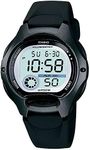 CASIO Women's Black Rim Digital Watch, Clear Dial, Black Band, Mid Size